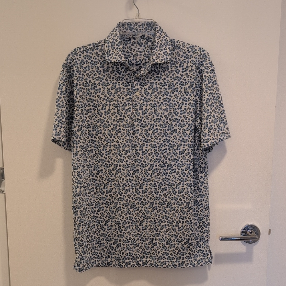 Rhoback Hydrangea Print Polo